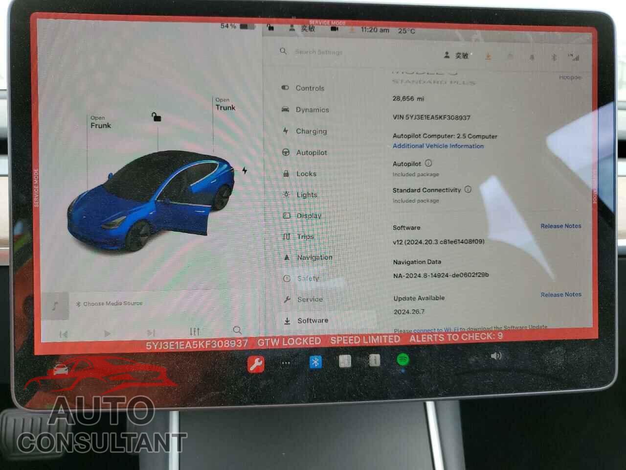TESLA MODEL 3 2019 - 5YJ3E1EA5KF308937