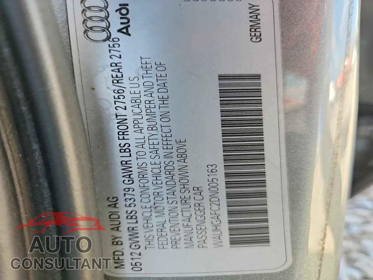 AUDI A6 2013 - WAUHGAFC2DN005163