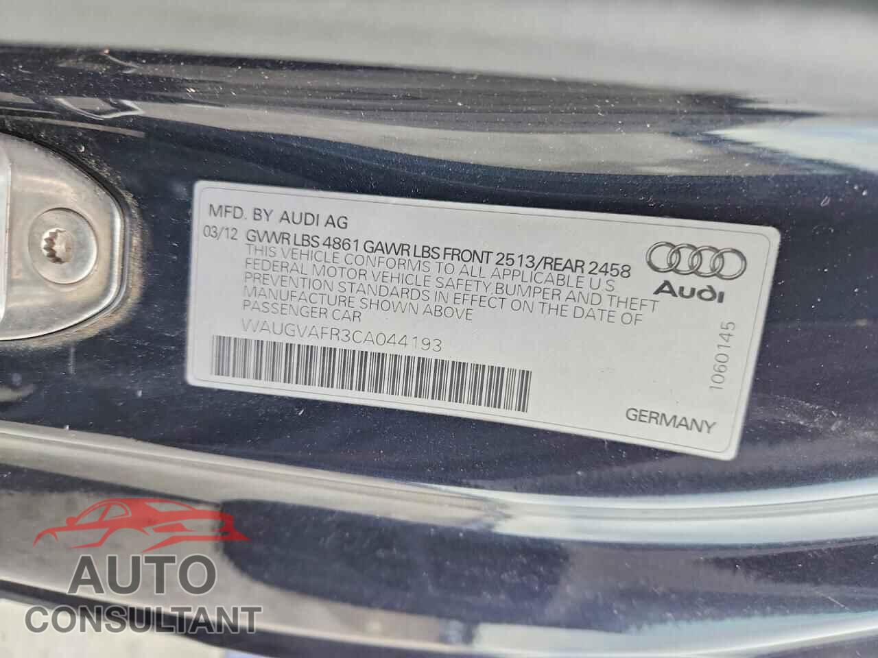 AUDI S5/RS5 2012 - WAUGVAFR3CA044193