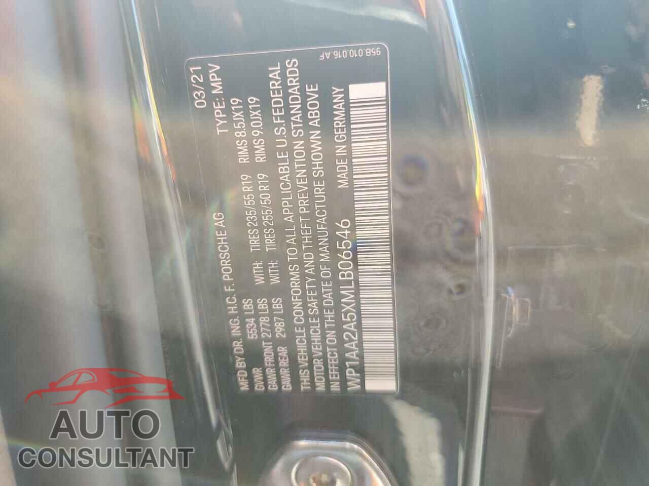 PORSCHE MACAN 2021 - WP1AA2A5XMLB06546