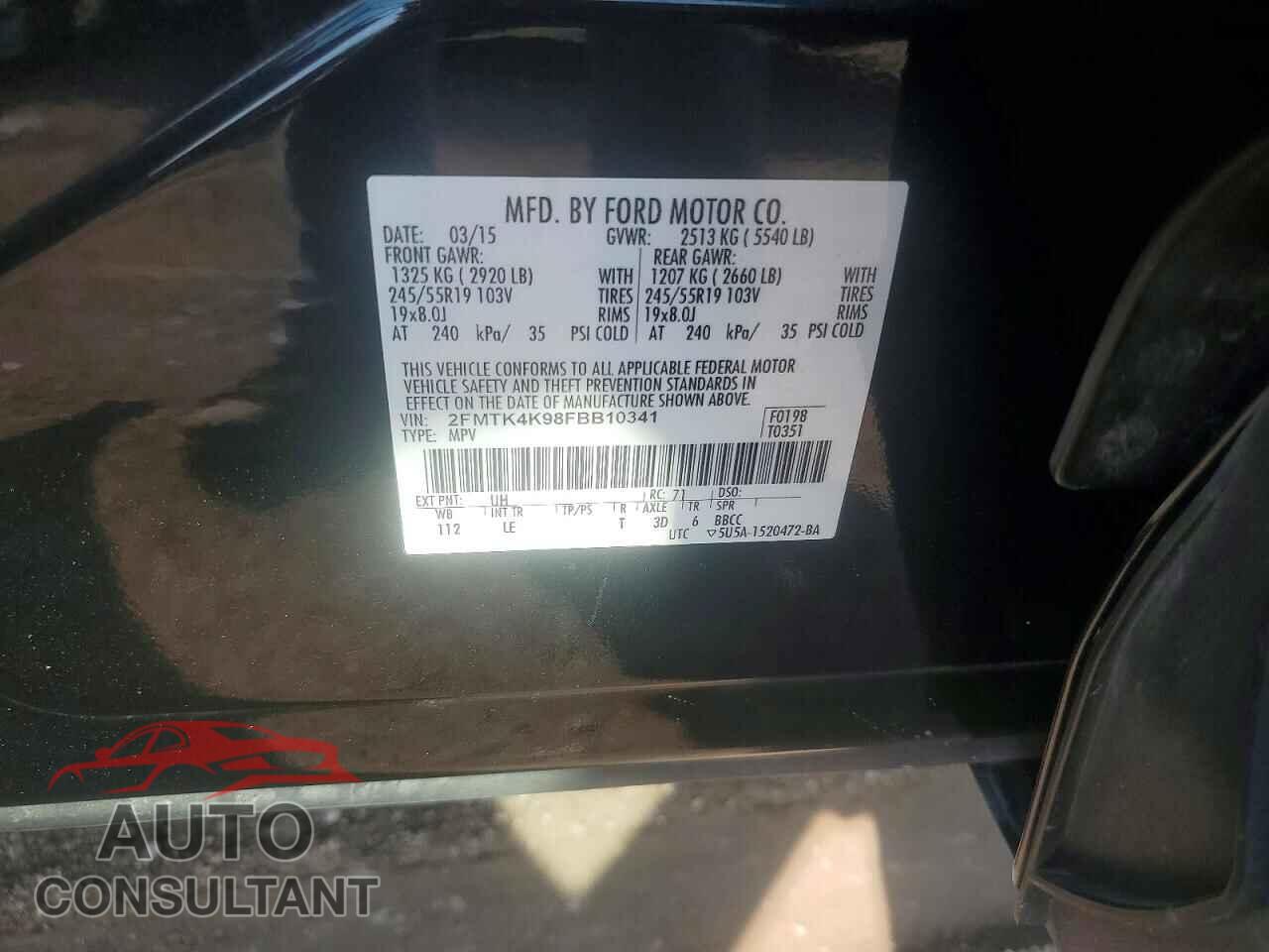 FORD EDGE 2015 - 2FMTK4K98FBB10341