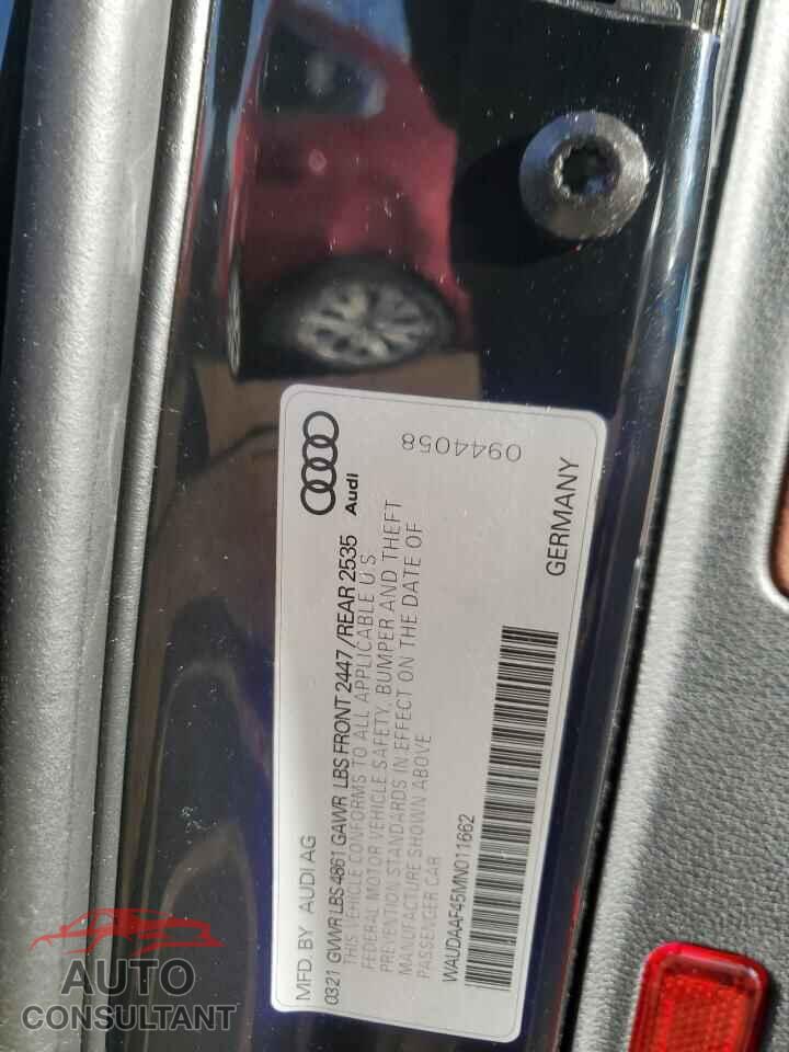 AUDI A4 2021 - WAUDAAF45MN011662