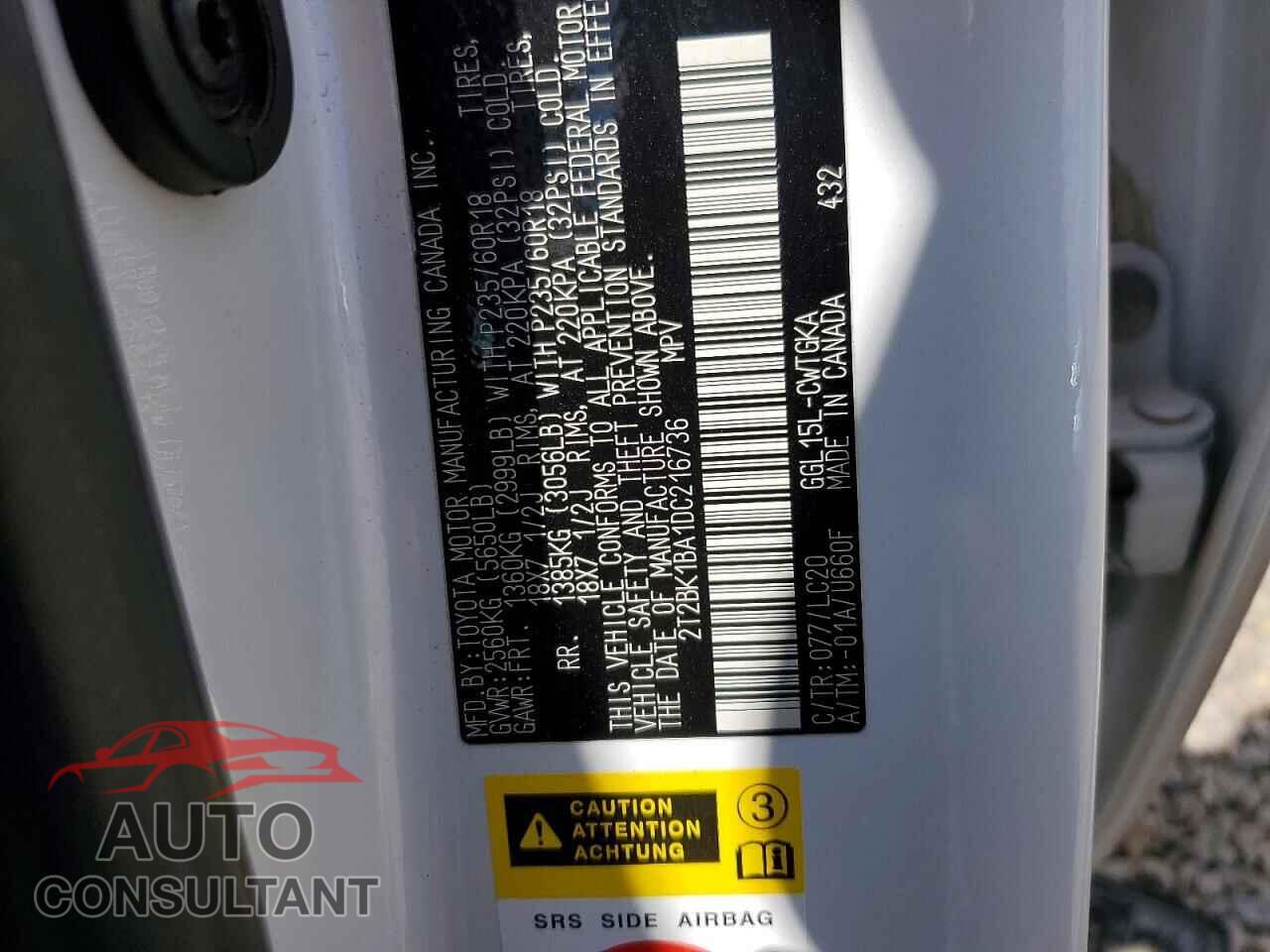LEXUS RX350 2013 - 2T2BK1BA1DC216736