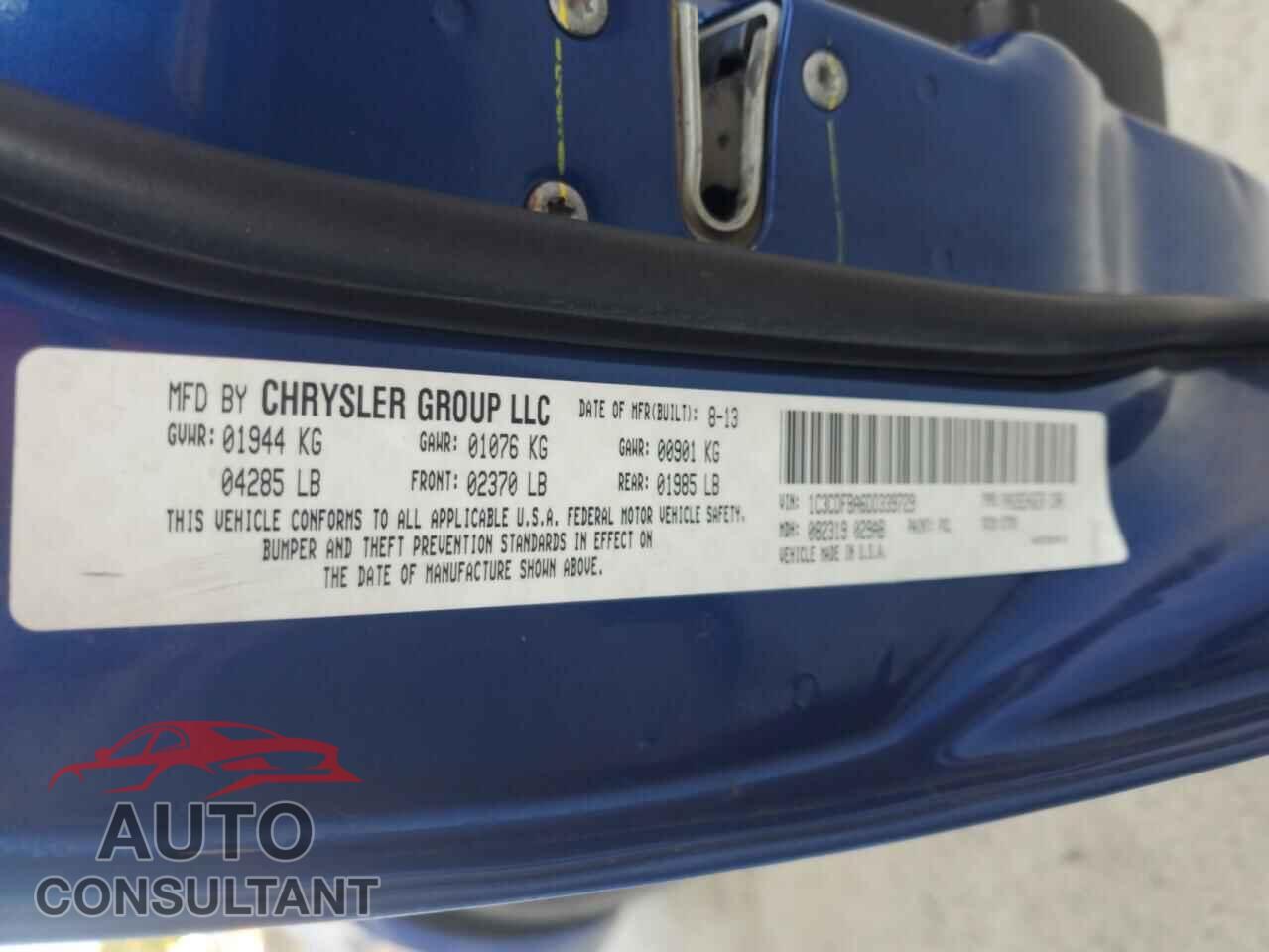 DODGE DART 2013 - 1C3CDFBA6DD339729