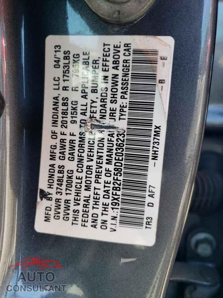 HONDA CIVIC 2013 - 19XFB2F58DE036230