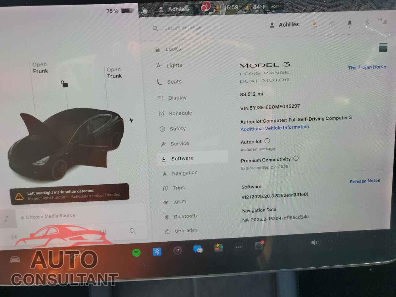 TESLA MODEL 3 2021 - 5YJ3E1EB0MF045297
