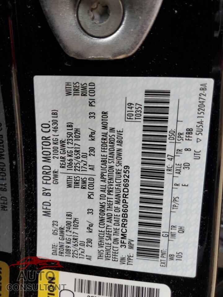 FORD BRONCO 2023 - 3FMCR9B60PRD69259