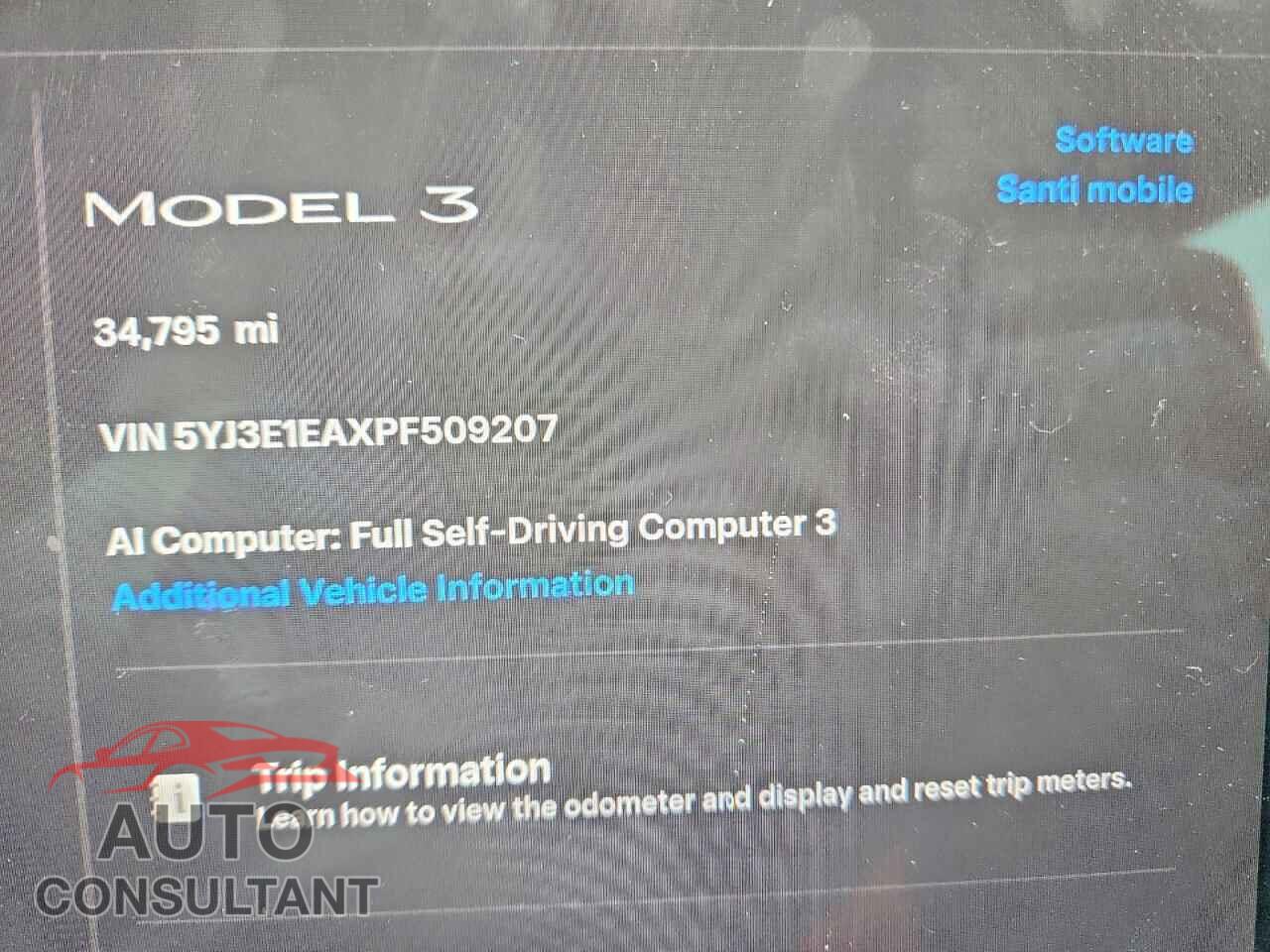 TESLA MODEL 3 2023 - 5YJ3E1EAXPF509207