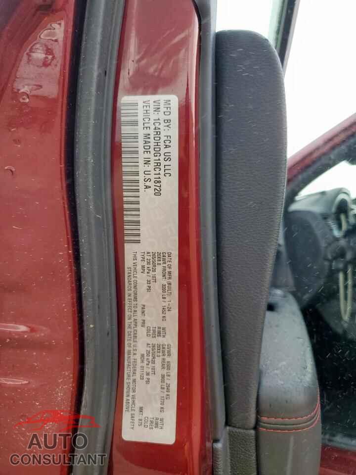 DODGE DURANGO 2024 - 1C4RDHDG1RC118720