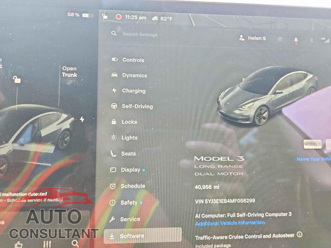 TESLA MODEL 3 2021 - 5YJ3E1EB4MF056299