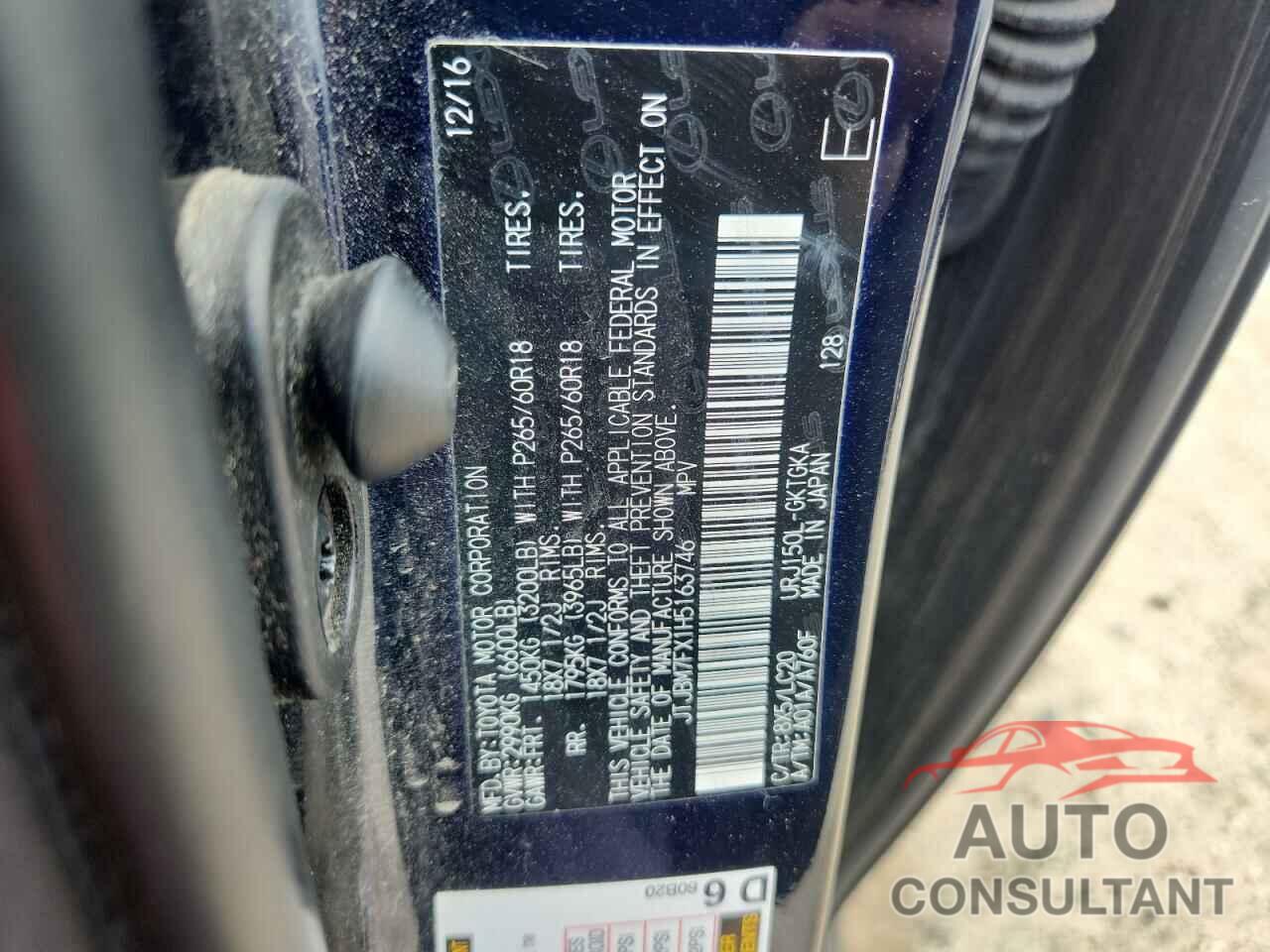 LEXUS GX 2017 - JTJBM7FX1H5163746