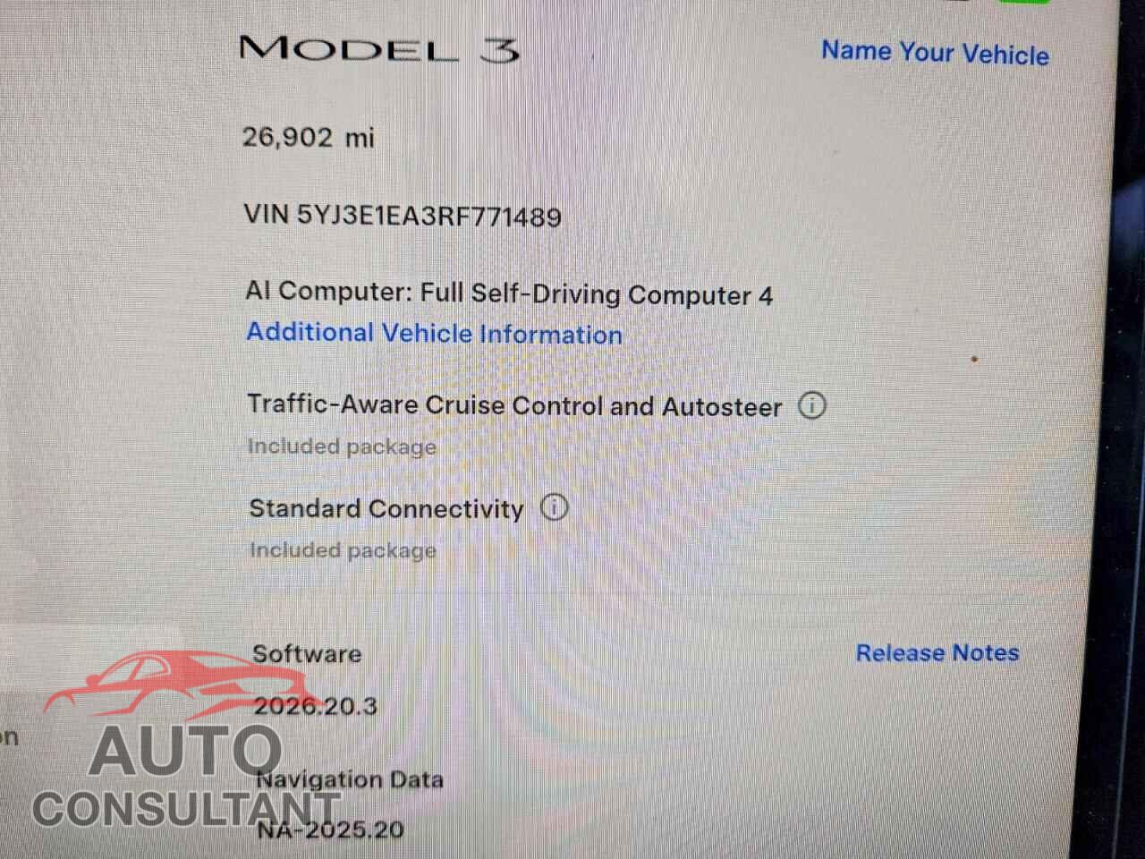 TESLA MODEL 3 2024 - 5YJ3E1EA3RF771489