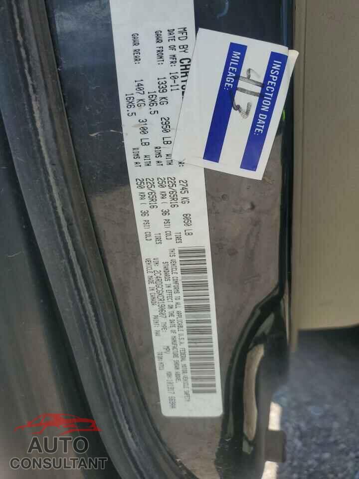 DODGE CARAVAN 2012 - 2C4RDGCGXCR190607