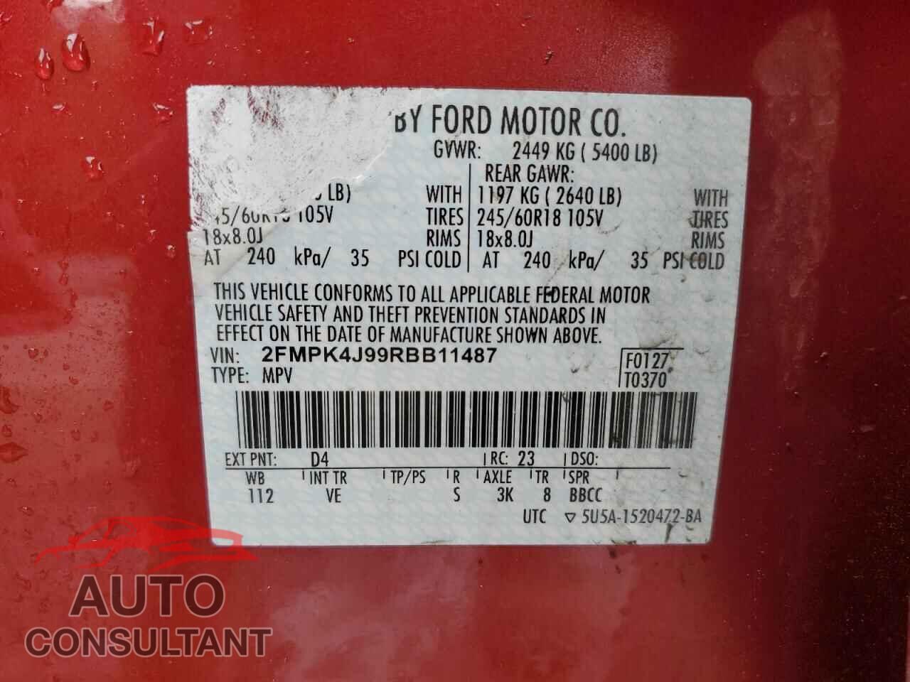 FORD EDGE 2024 - 2FMPK4J99RBB11487