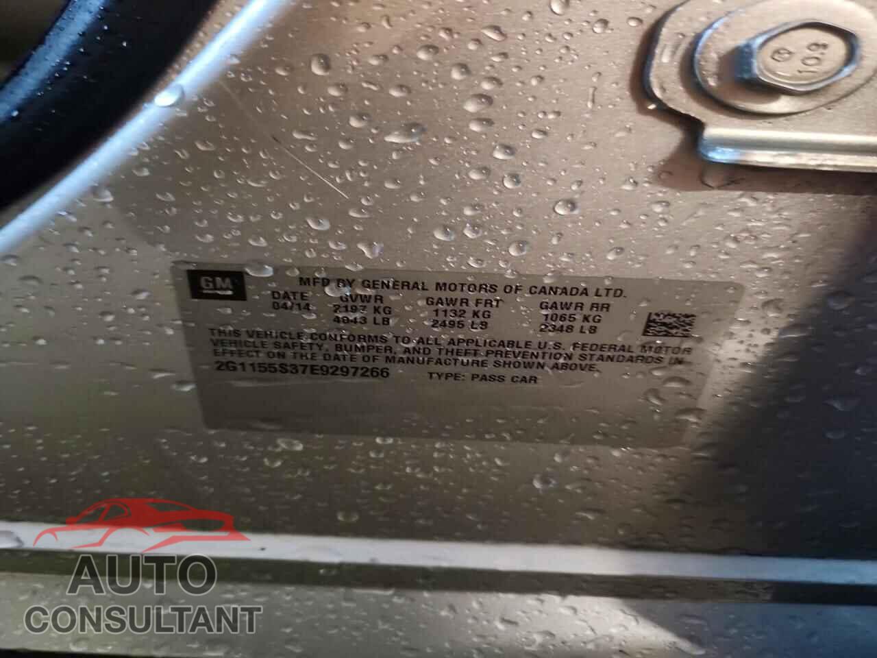 CHEVROLET IMPALA 2014 - 2G1155S37E9297266