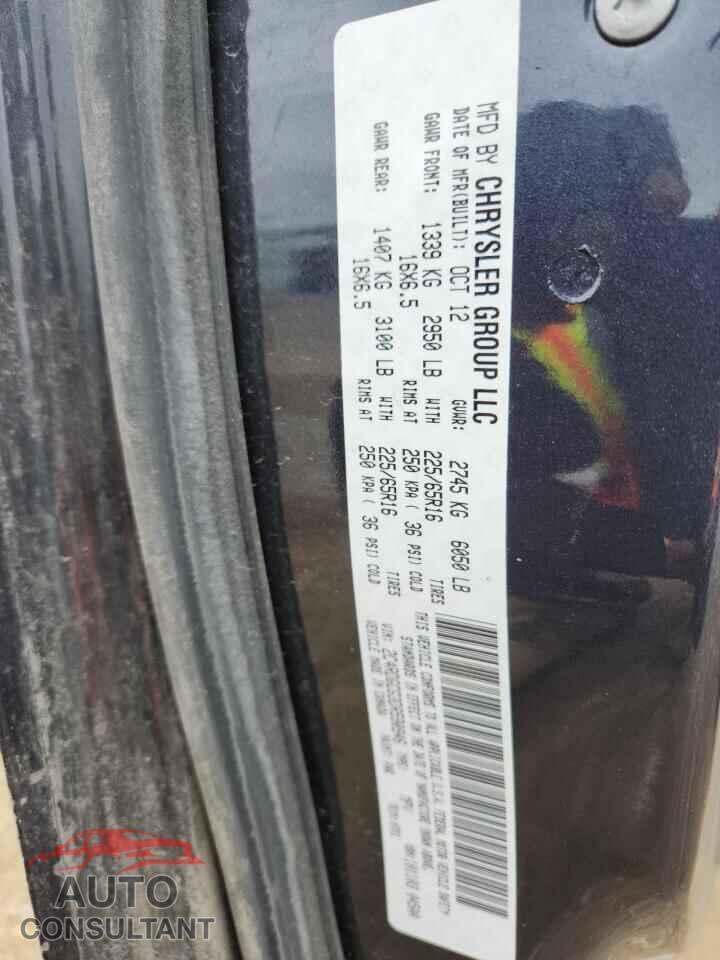 DODGE CARAVAN 2013 - 2C4RDGCG3DR590946