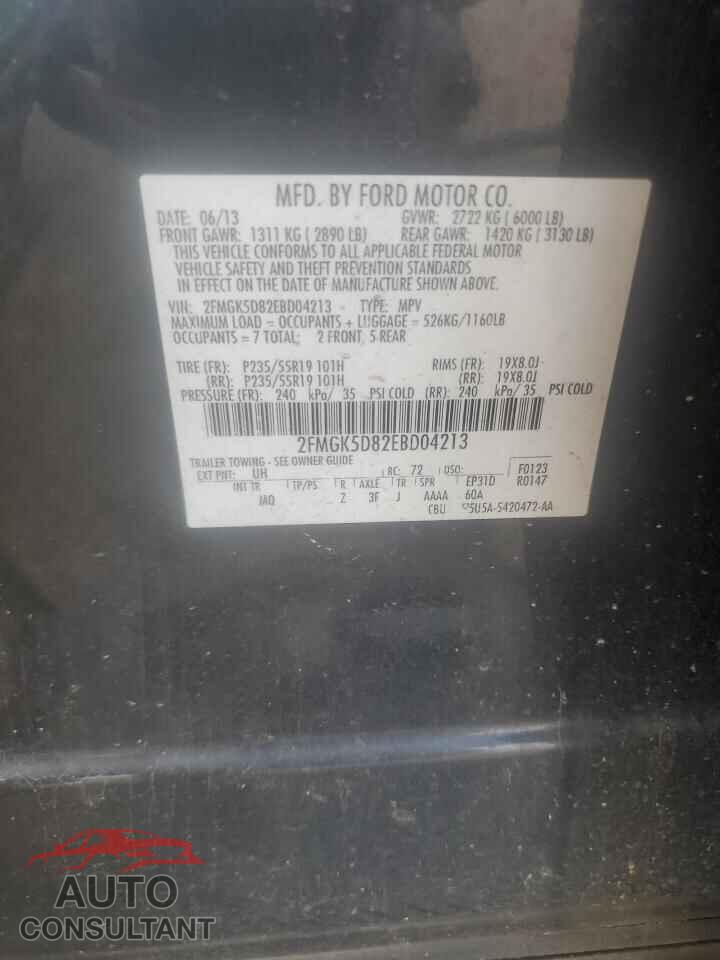 FORD FLEX 2014 - 2FMGK5D82EBD04213