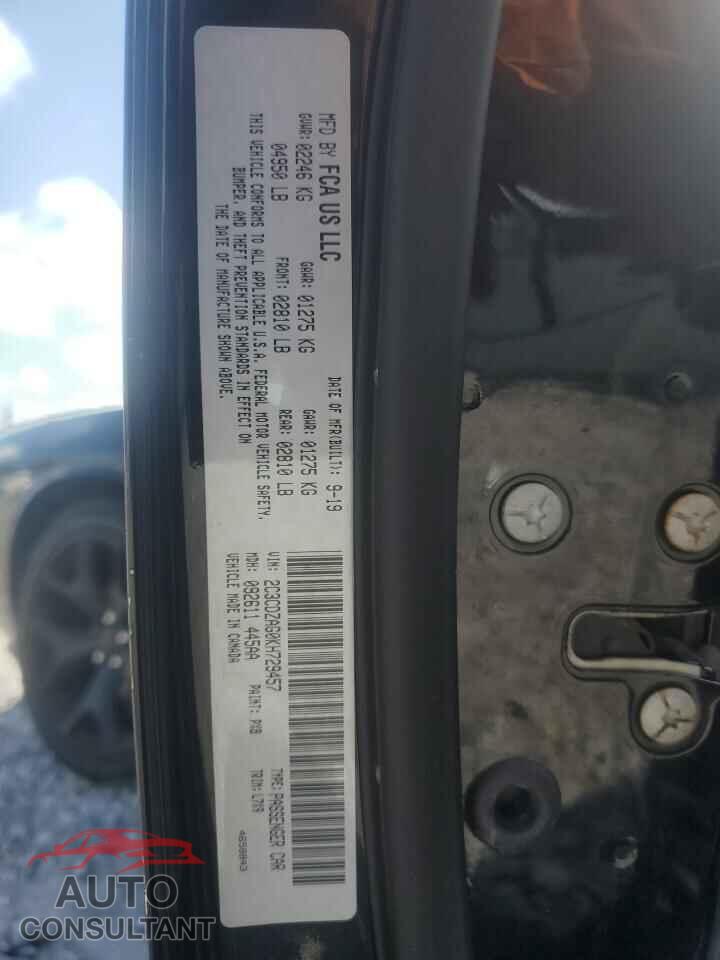 DODGE CHALLENGER 2019 - 2C3CDZAG0KH729457