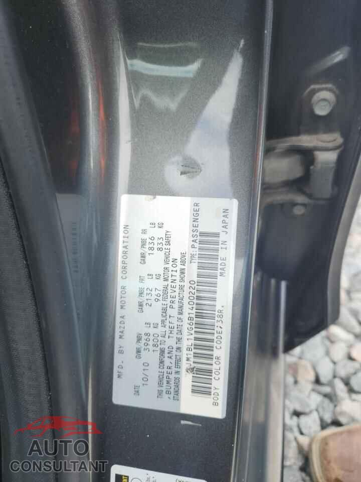 MAZDA 3 2011 - JM1BL1VG6B1400220