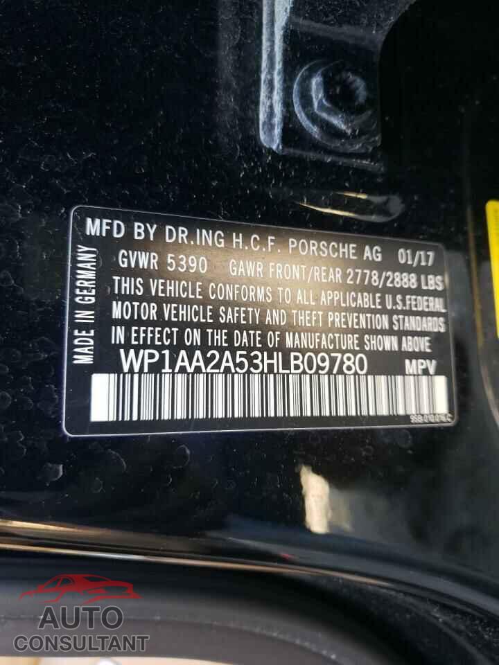 PORSCHE MACAN 2017 - WP1AA2A53HLB09780