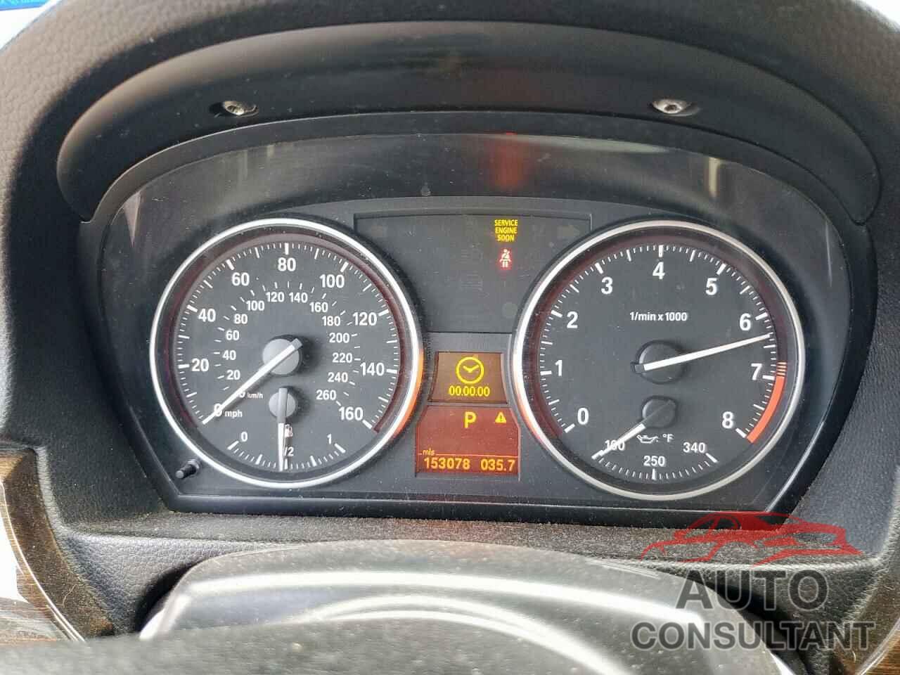 BMW 3 SERIES 2012 - WBADW3C50CE822438