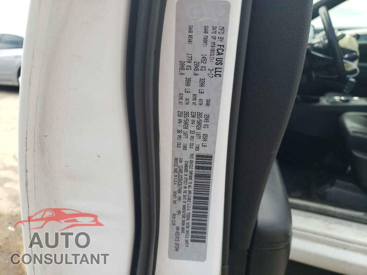 DODGE DURANGO 2017 - 1C4RDJDG5HC817404