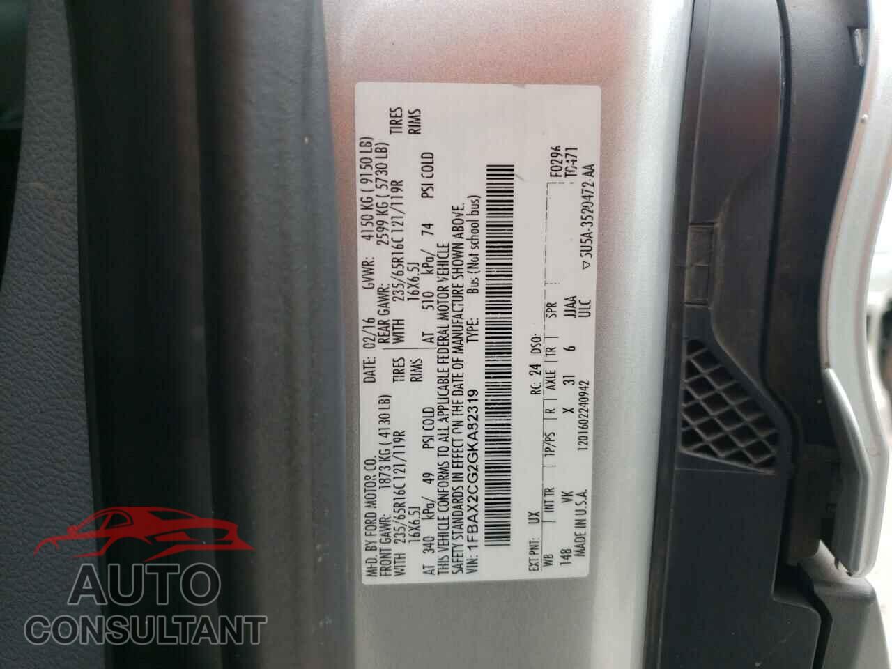 FORD TRANSIT 2016 - 1FBAX2CG2GKA82319
