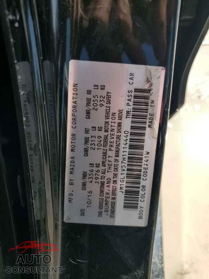 MAZDA 6 2017 - JM1GL1V57H1114440