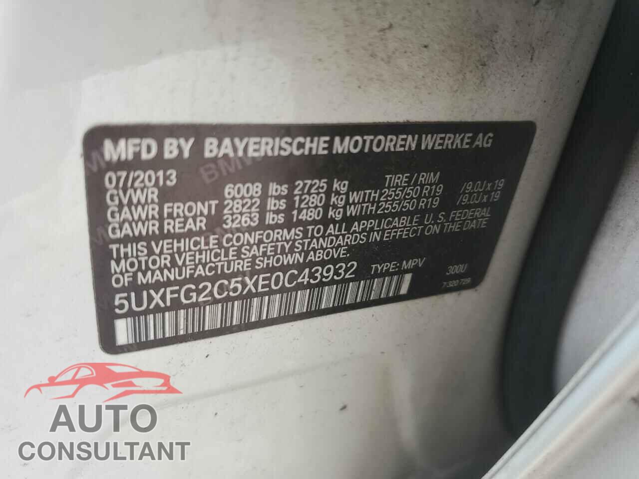 BMW X6 2014 - 5UXFG2C5XE0C43932