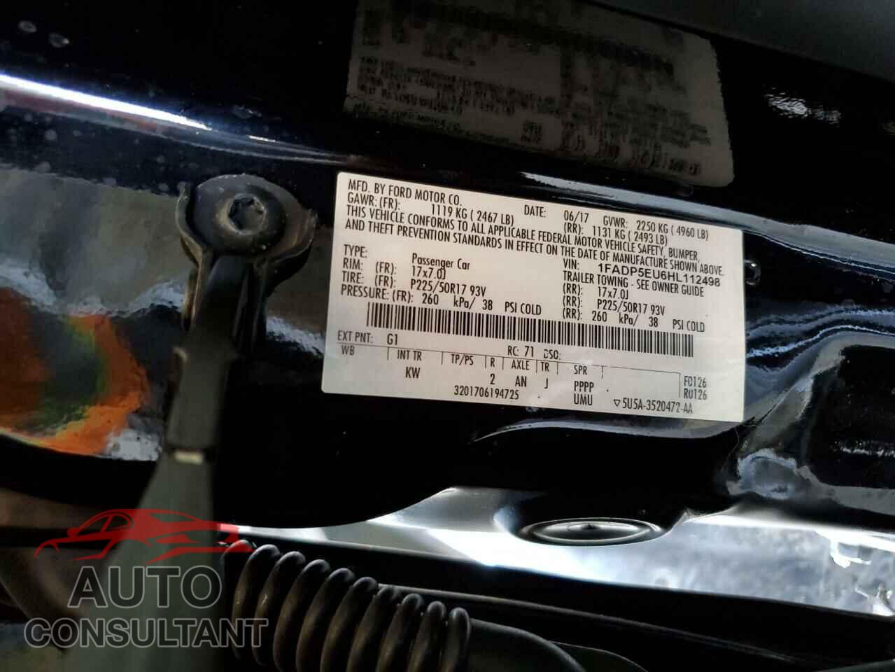 FORD CMAX 2017 - 1FADP5EU6HL112498