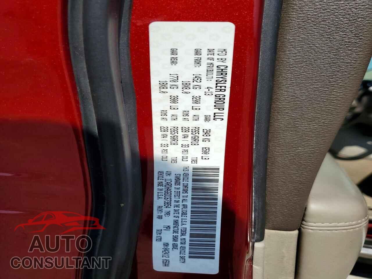 DODGE DURANGO 2013 - 1C4RDHAG6DC673854