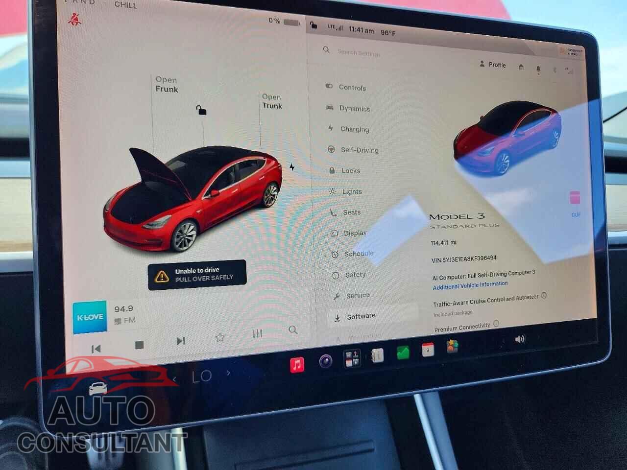 TESLA MODEL 3 2019 - 5YJ3E1EA8KF396494