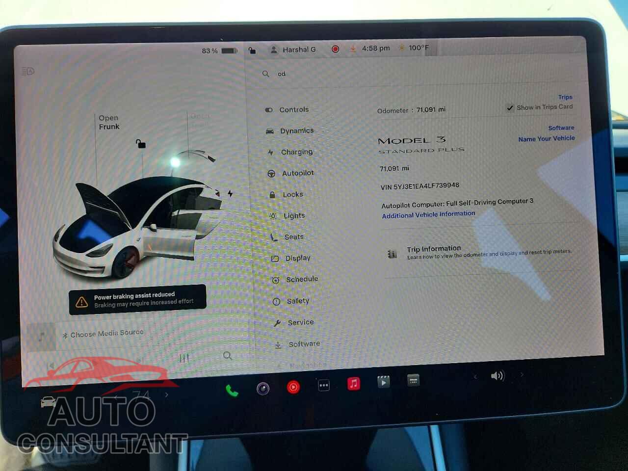 TESLA MODEL 3 2020 - 5YJ3E1EA4LF739948
