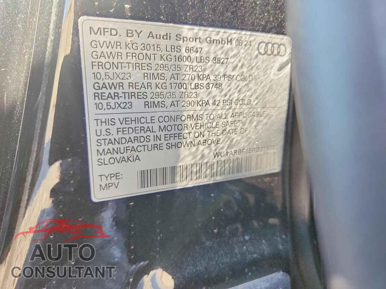 AUDI RS 2024 - WU1ARBF15RD016032