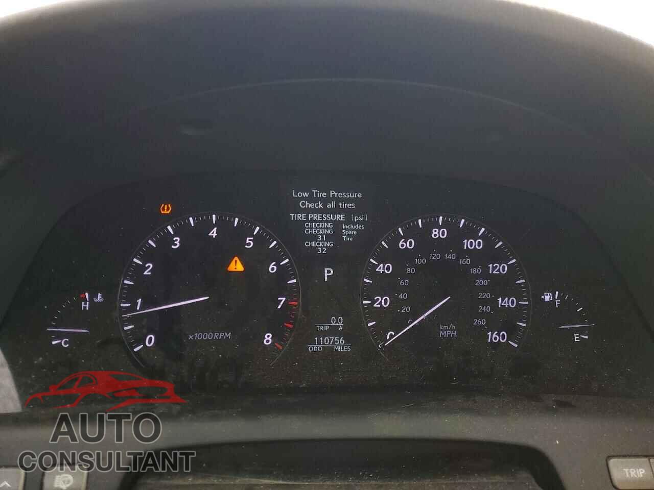LEXUS LS460 2010 - JTHCL5EFXA5008656