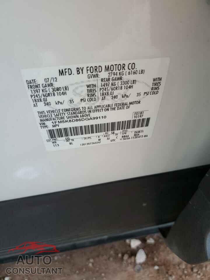 FORD EXPLORER 2013 - 1FM5K8D86DGA99110