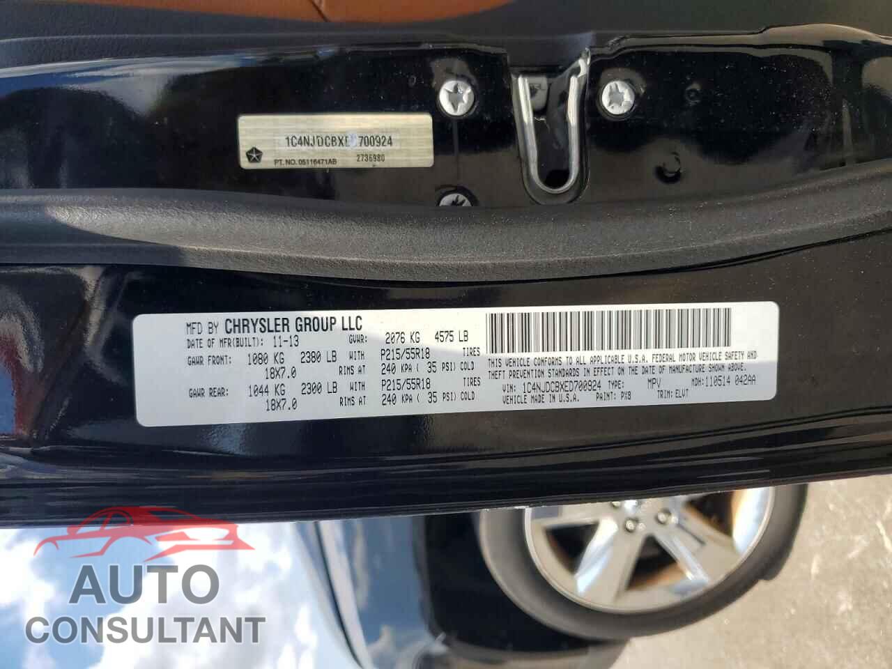 JEEP COMPASS 2014 - 1C4NJDCBXED700924