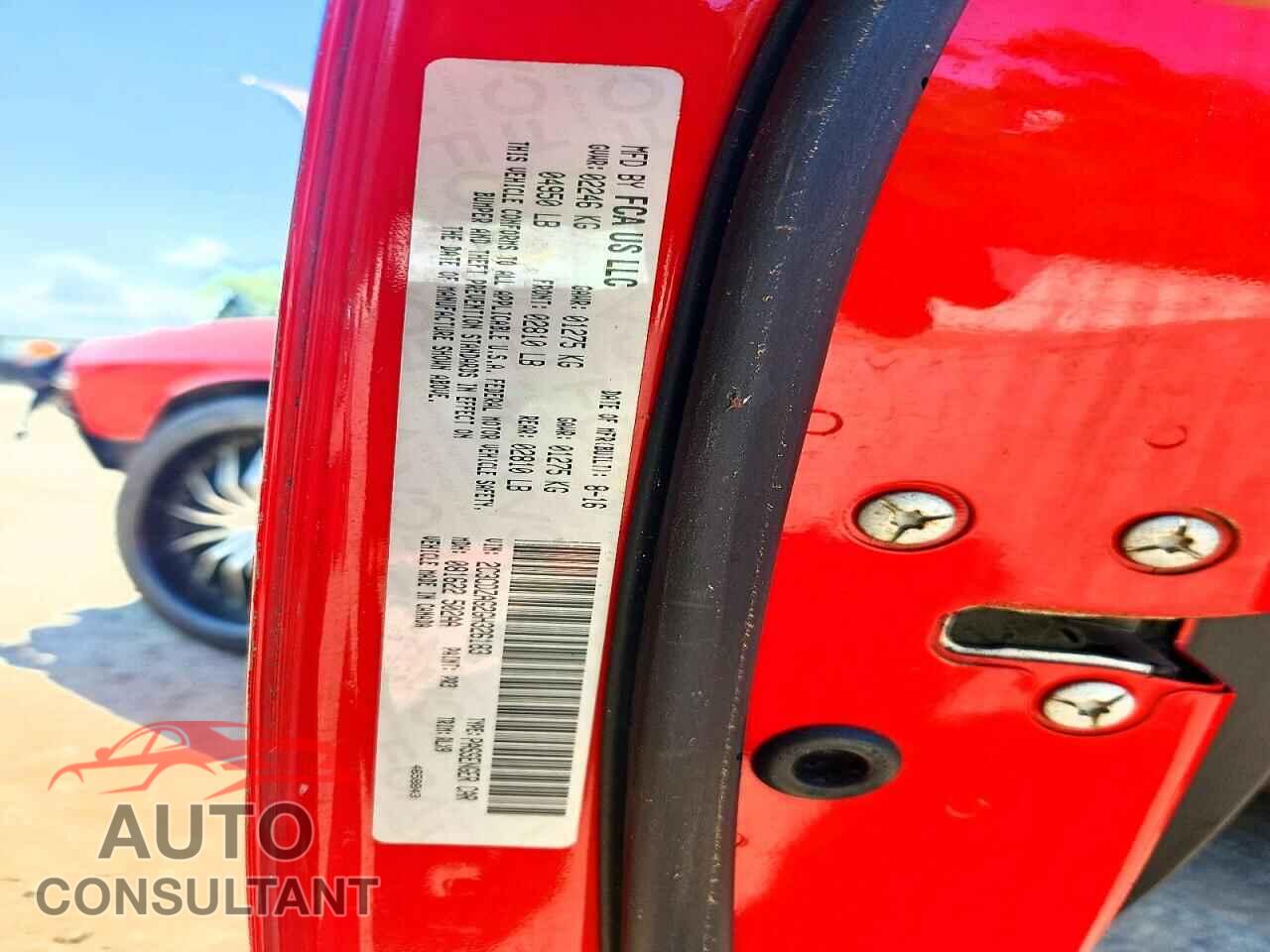 DODGE CHALLENGER 2016 - 2C3CDZAG2GH326183