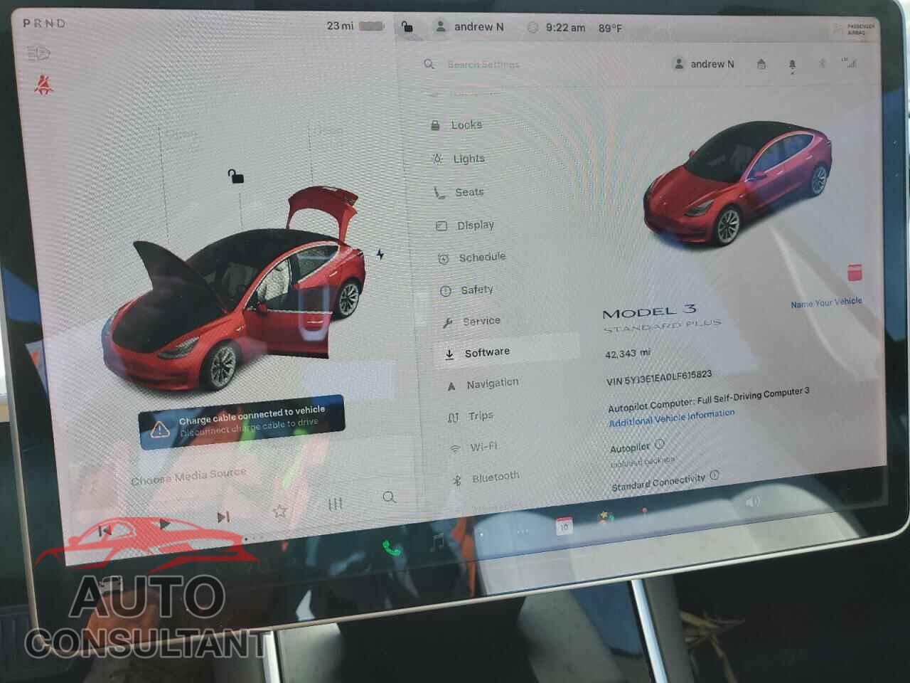 TESLA MODEL 3 2020 - 5YJ3E1EA0LF615823