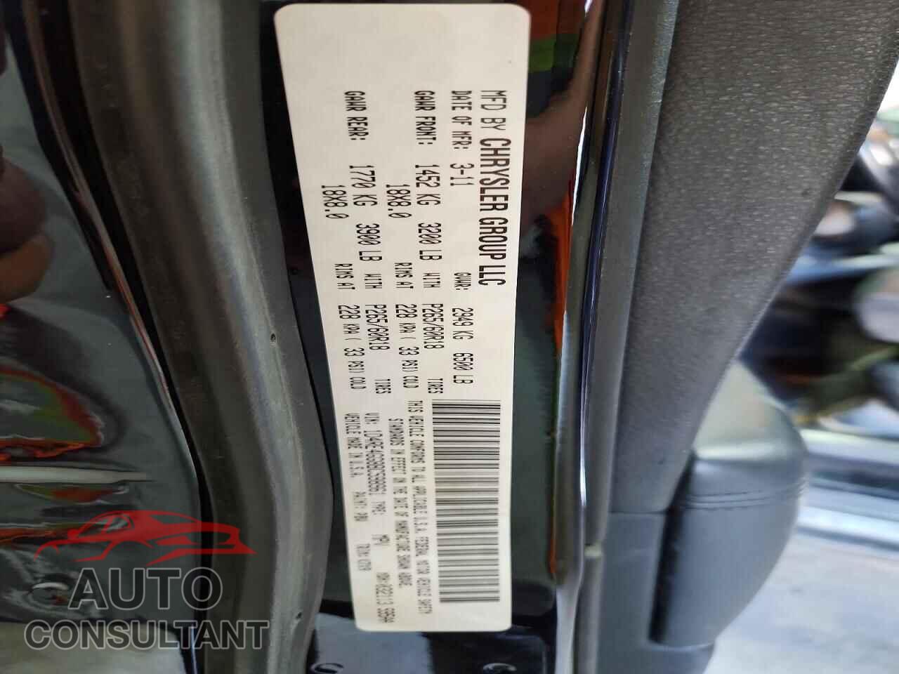 DODGE DURANGO 2011 - 1D4RE4GG8BC598961