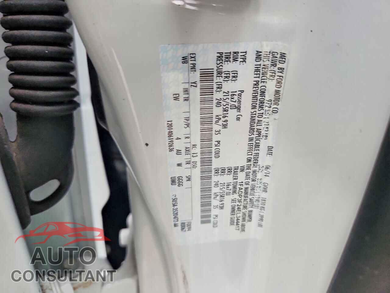 FORD FOCUS 2014 - 1FADP3F24EL344417