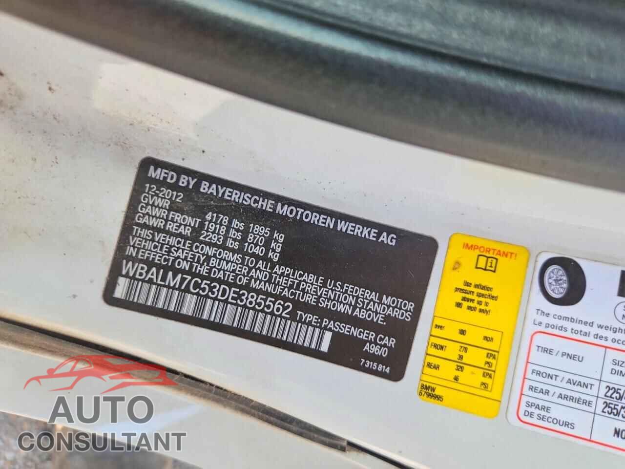 BMW Z4 2013 - WBALM7C53DE385562