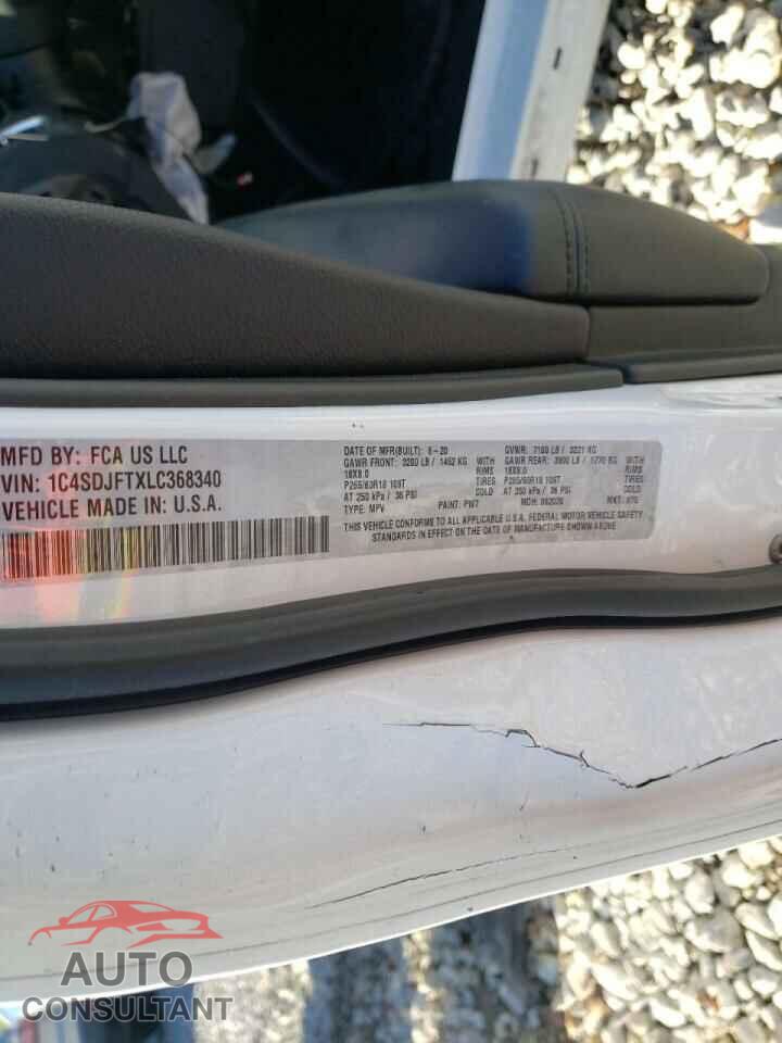 DODGE DURANGO 2020 - 1C4SDJFTXLC368340