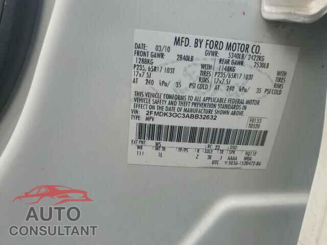 FORD EDGE 2010 - 2FMDK3GC3ABB32632