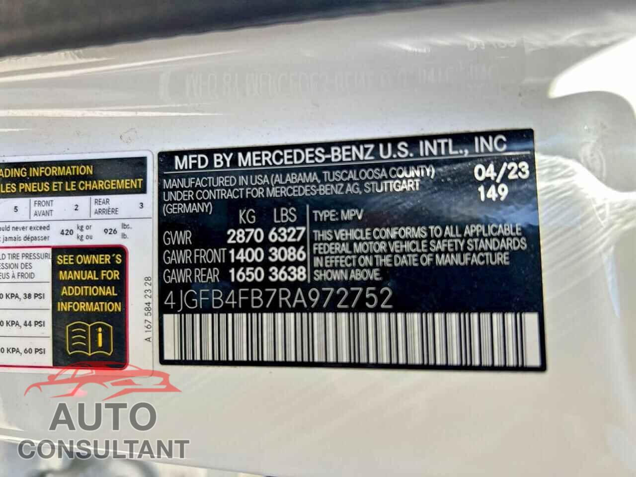 MERCEDES-BENZ GLE-CLASS 2024 - 4JGFB4FB7RA972752
