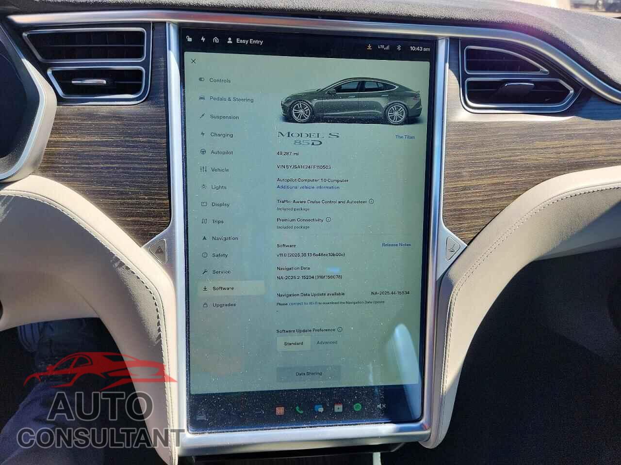 TESLA MODEL S 2015 - 5YJSA1E24FF110503