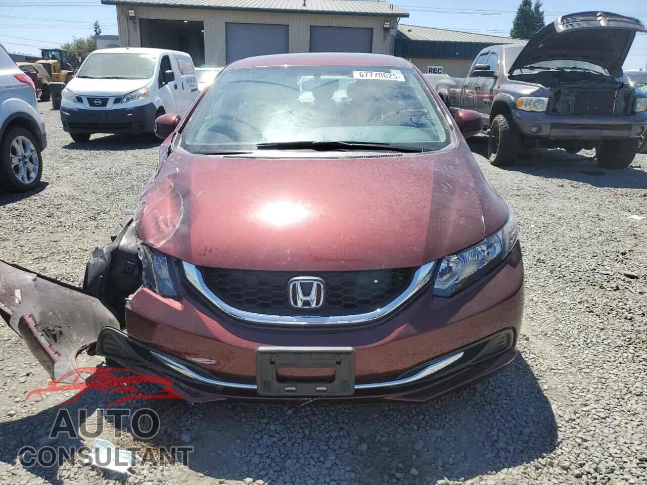 HONDA CIVIC 2013 - 19XFB2F55DE291000