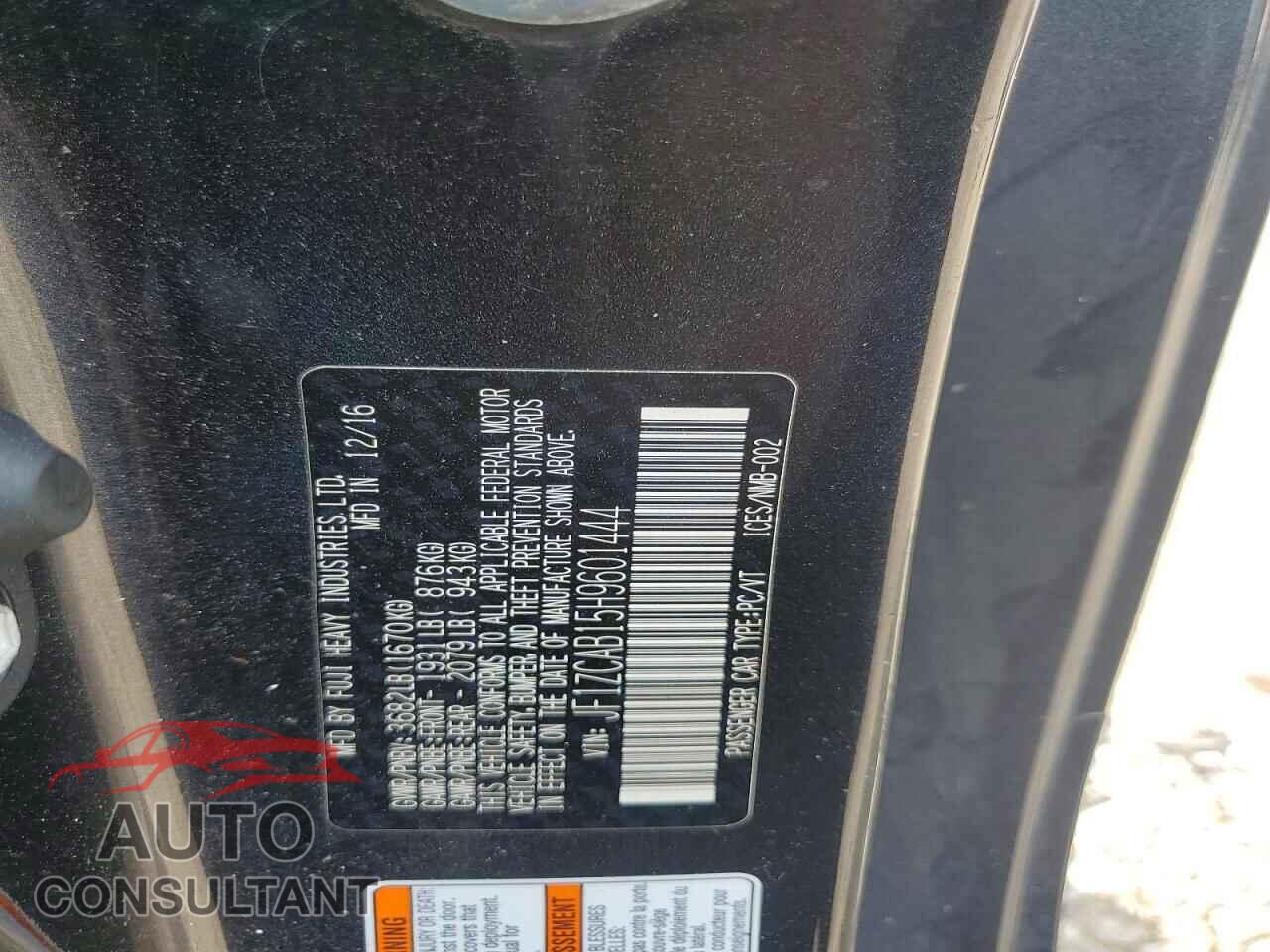 SUBARU BRZ 2017 - JF1ZCAB15H9601444