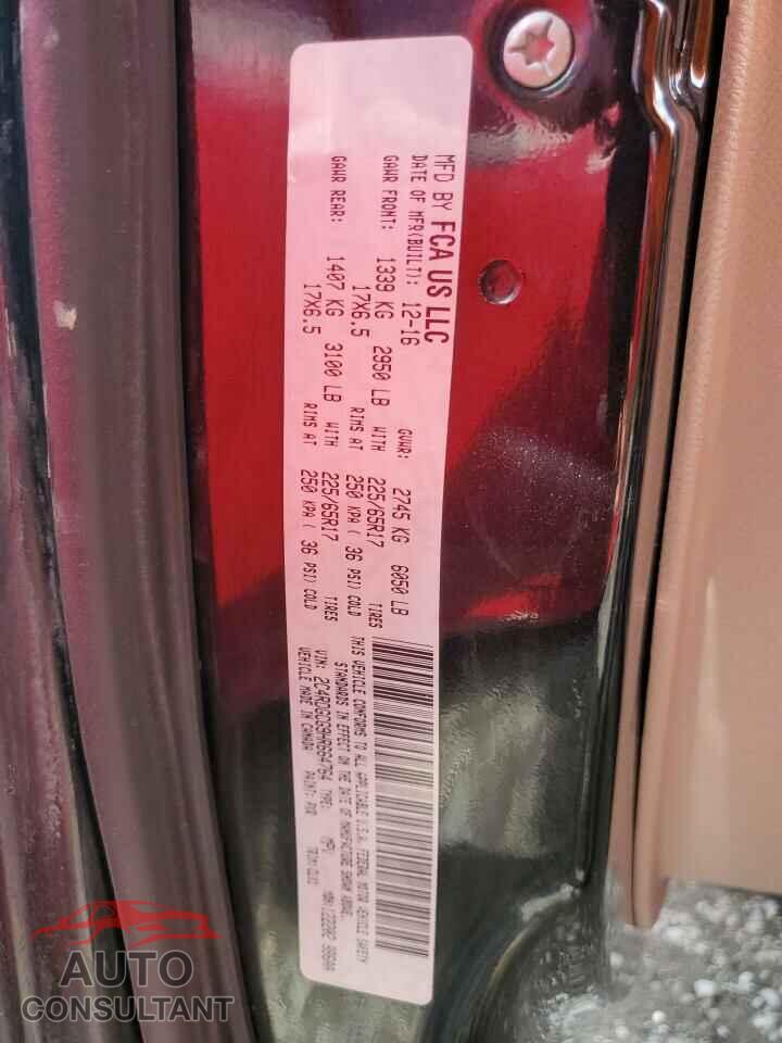 DODGE CARAVAN 2017 - 2C4RDGCG9HR664764