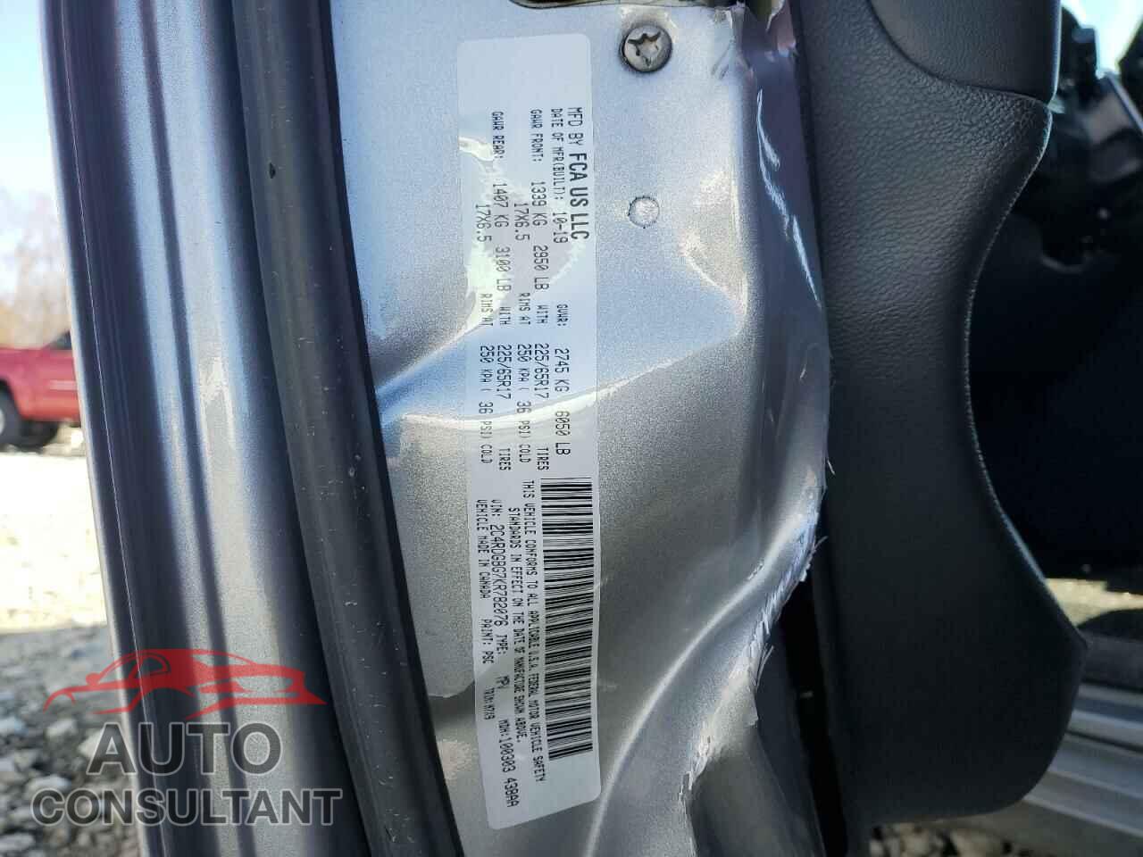 DODGE CARAVAN 2019 - 2C4RDGBG7KR782076
